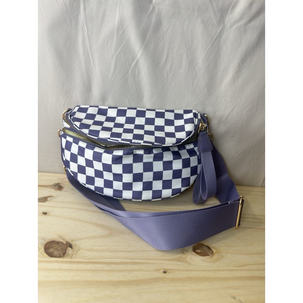 Crossbody Bags for Women Checkered Bum Bag Shoulder Bag Fanny Pack - Picture 2 of 14